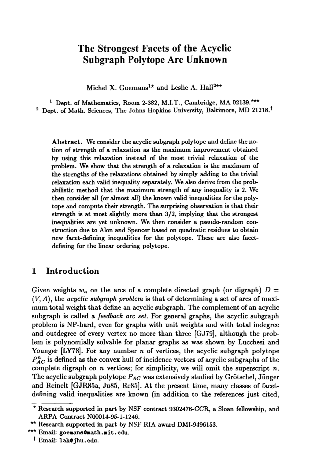 The Strongest Facets of the Acyclic Subgraph Polytope Are Unknown