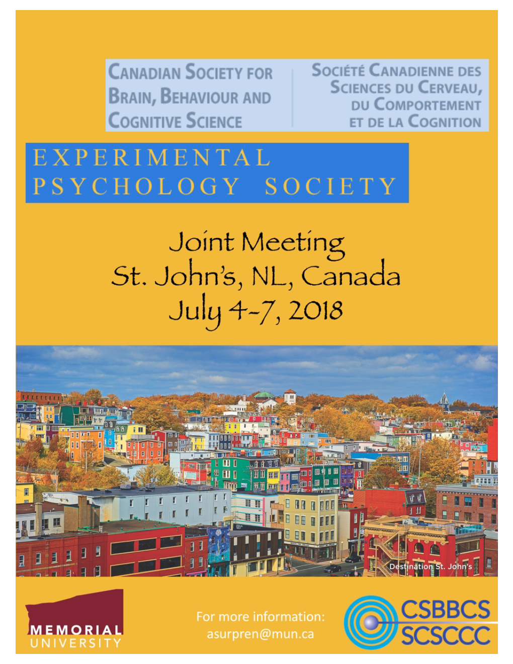 3Rd Annual Meeting of Women in Cognitive Science – Canada Wednesday July 4, 2018, at 3:00 Pm