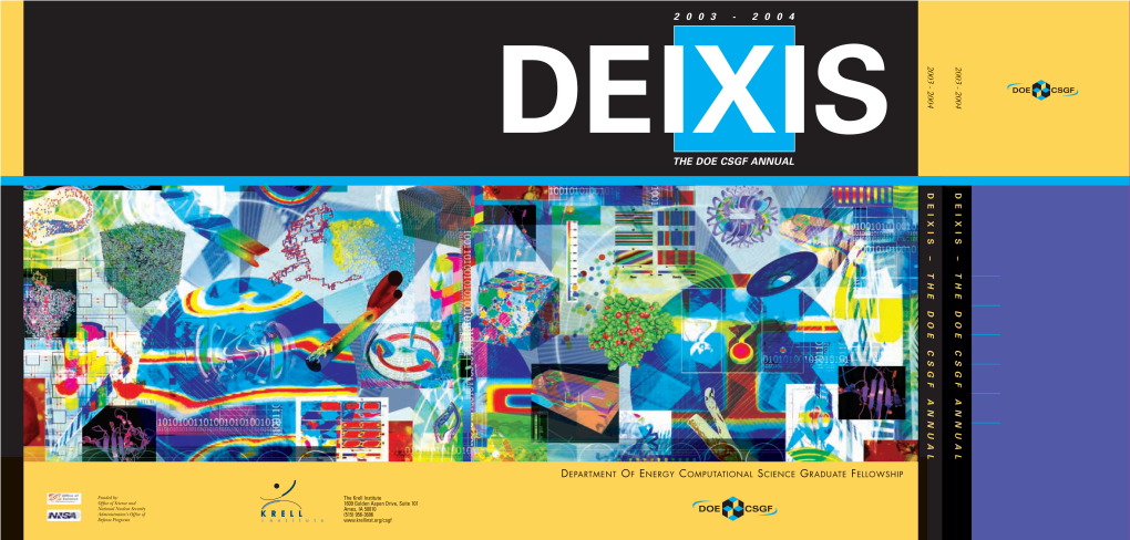 DEIXIS Computational Science Graduate Fellowship TABLE of CONTENTS