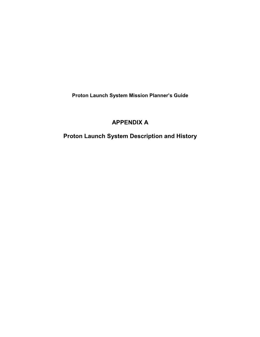 Proton Mission Planner's Guide (PMPG)