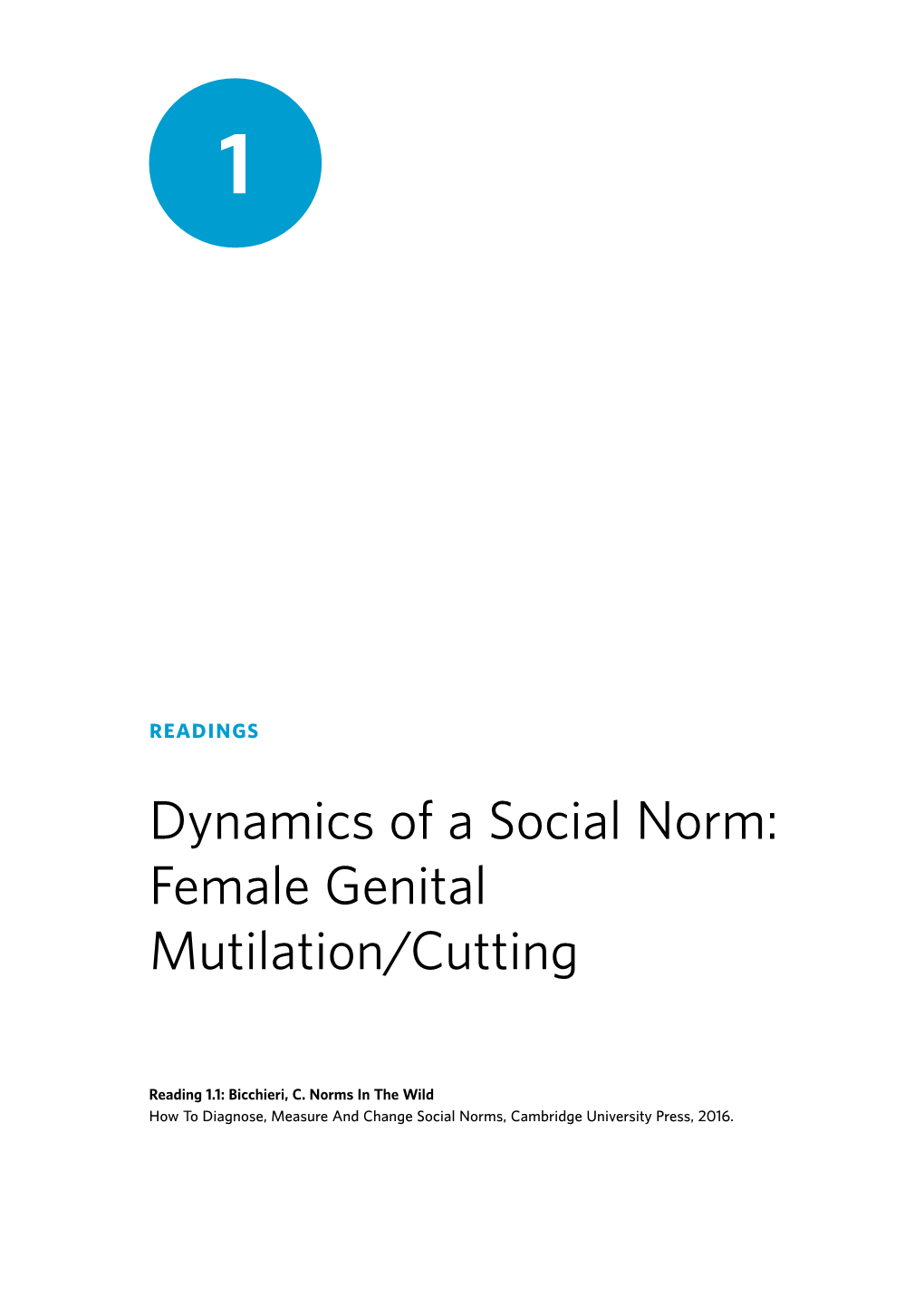 Dynamics of a Social Norm: Female Genital Mutilation/Cutting