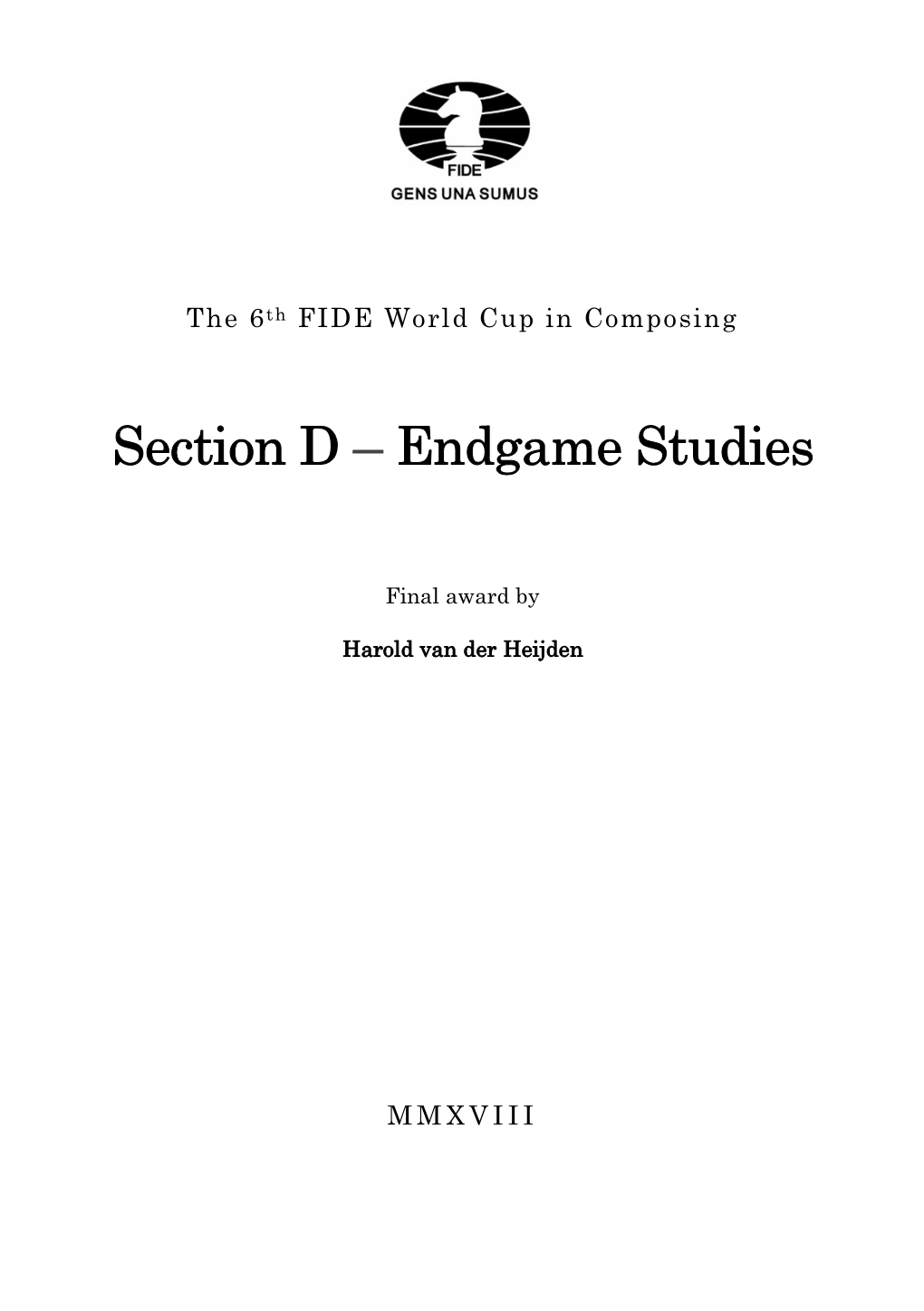 Section D – Endgame Studies
