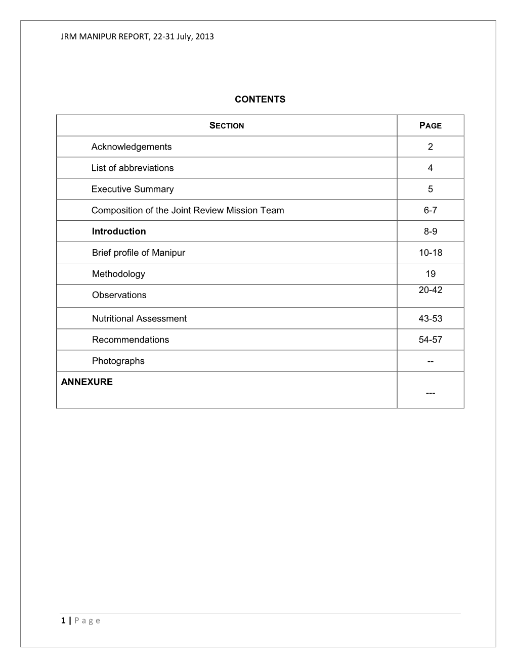 JRM MANIPUR REPORT, 22-31 July, 2013 1