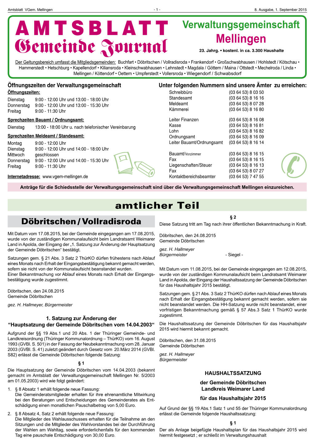 Amtsblatt Vgem