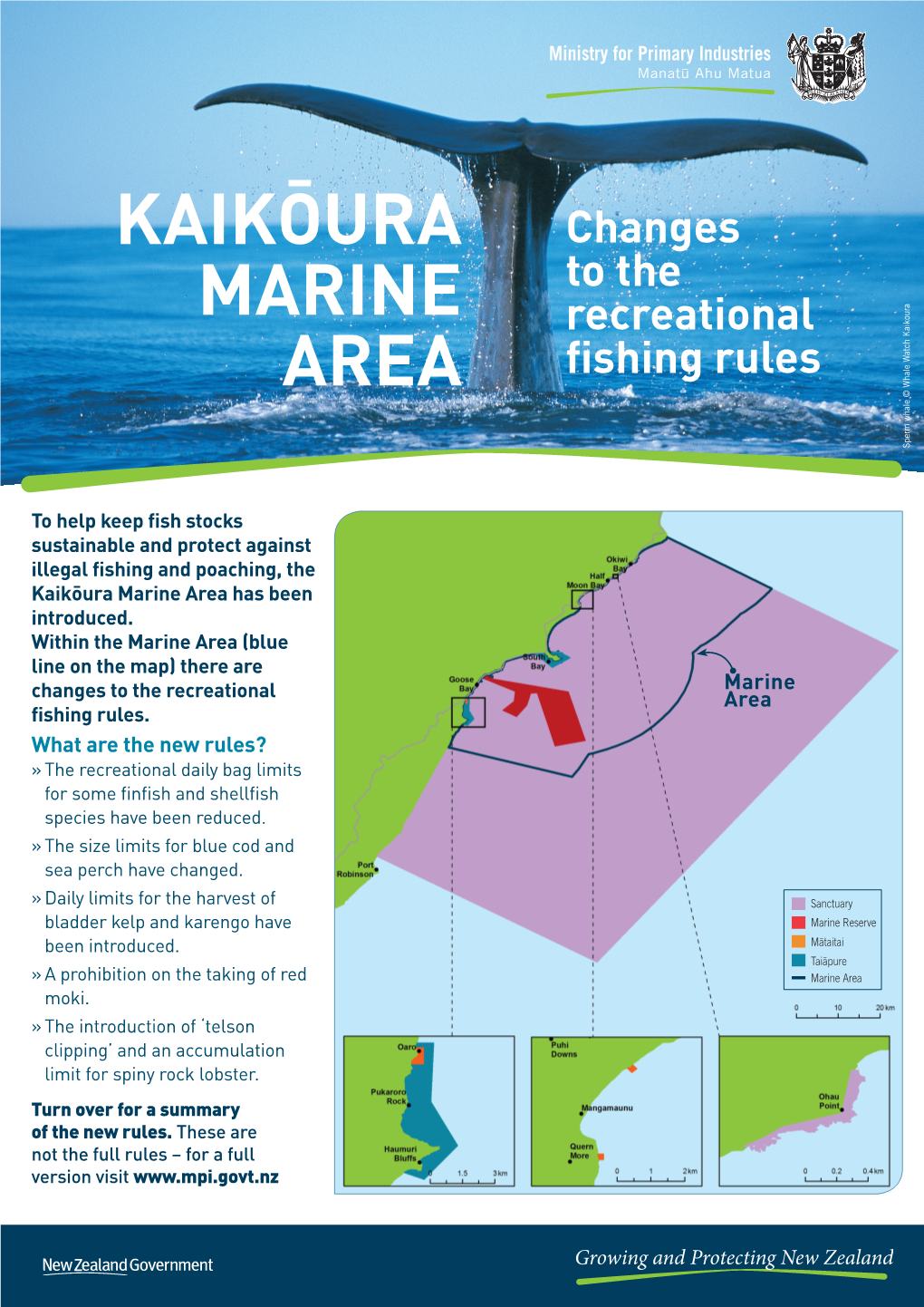 Kaikōura Marine Area If It Specified in the Regulations Has Not Had One-Third of the Telson Cut Off