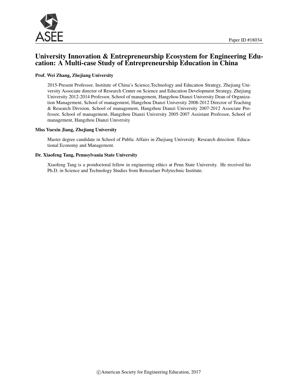 University Innovation & Entrepreneurship Ecosystem for Engineering Education: a Multi-Case Study of Entrepreneurship Educati