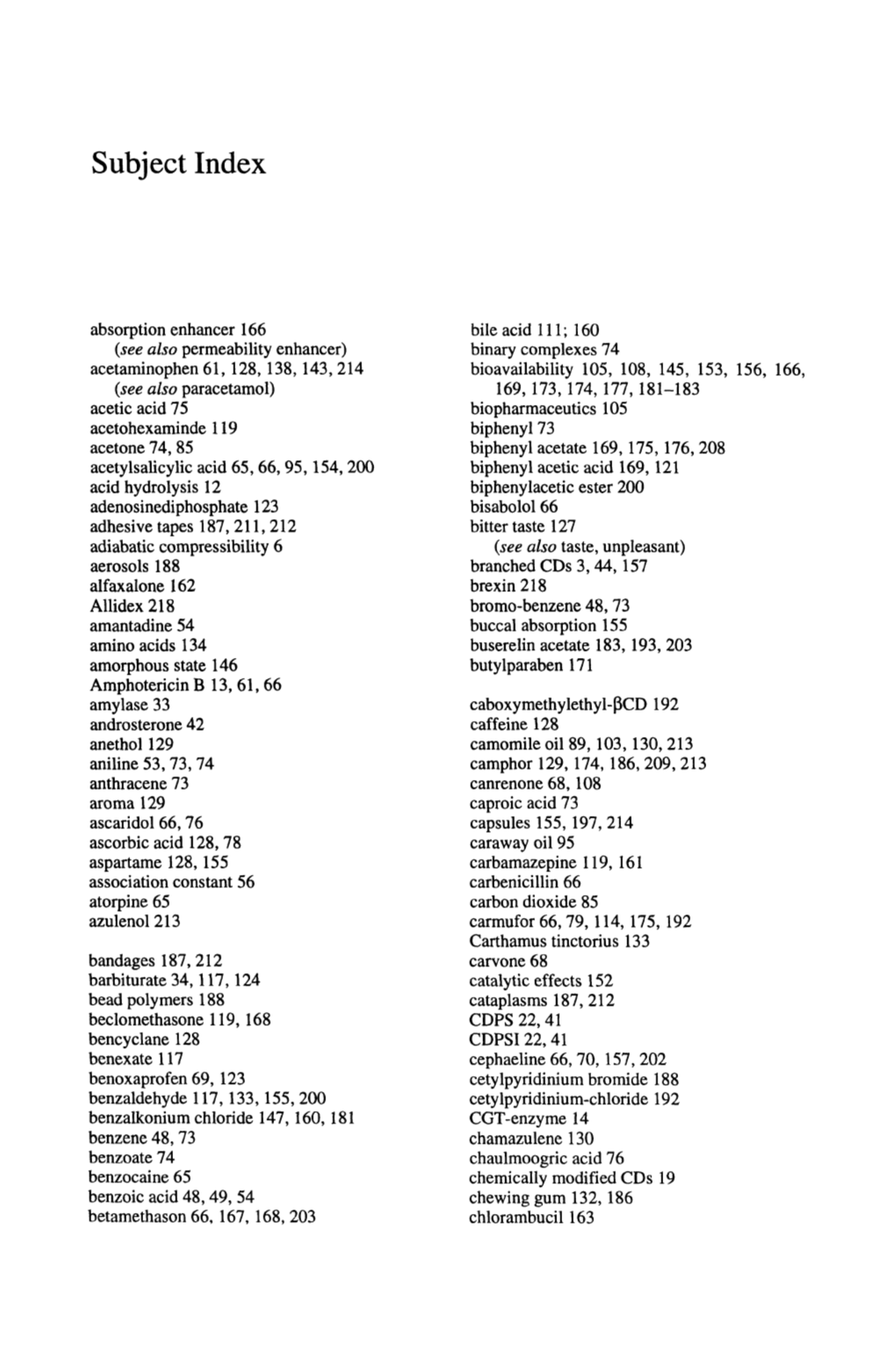 Subject Index