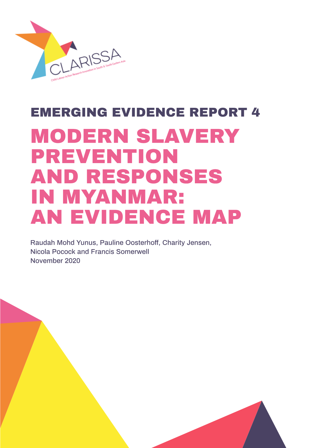 Modern Slavery Prevention and Responses in Myanmar: an Evidence Map