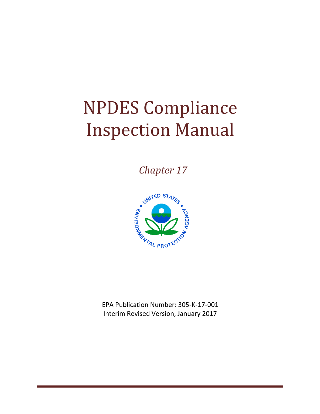 (NPDES) Compliance Inspection Manual