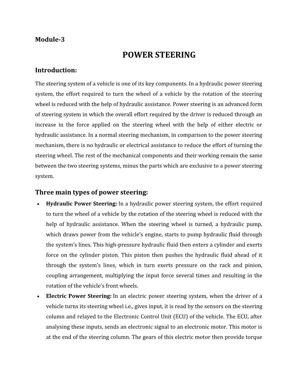 Power Steering