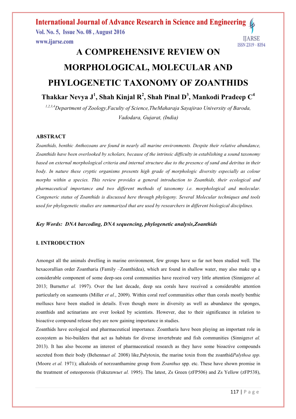 A Comprehensive Review on Morphological, Molecular