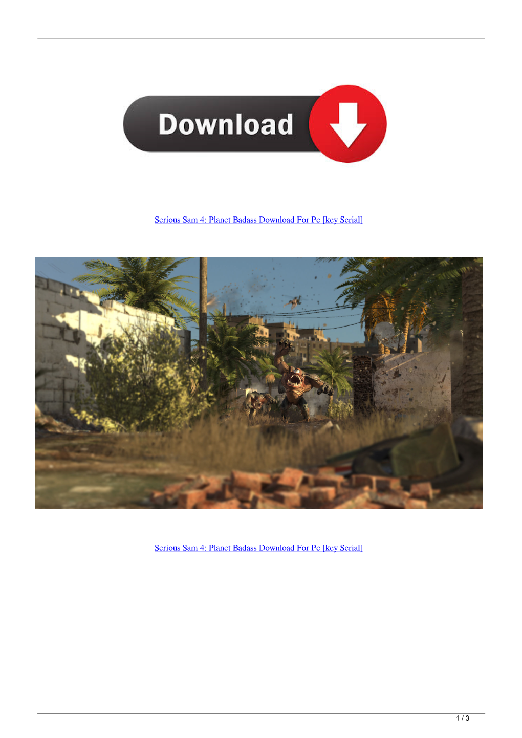 Serious Sam 4 Planet Badass Download for Pc Key Serial