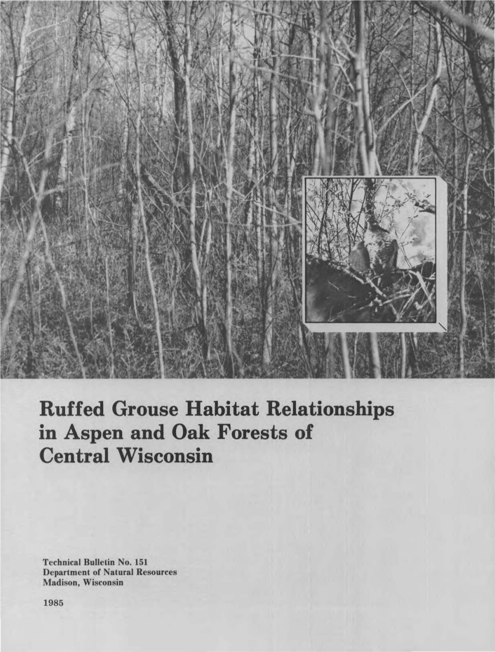 Ruffed Grouse Habitat Relationships in Aspen and Oak Forests of Central Wisconsin