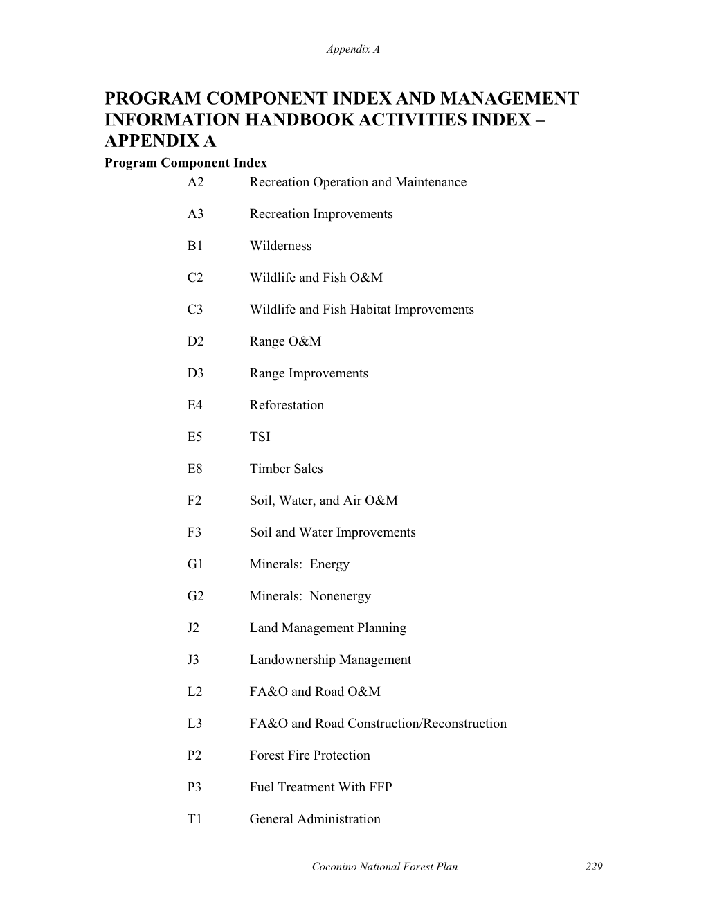 Coconino National Forest Land and Resource Management Plan