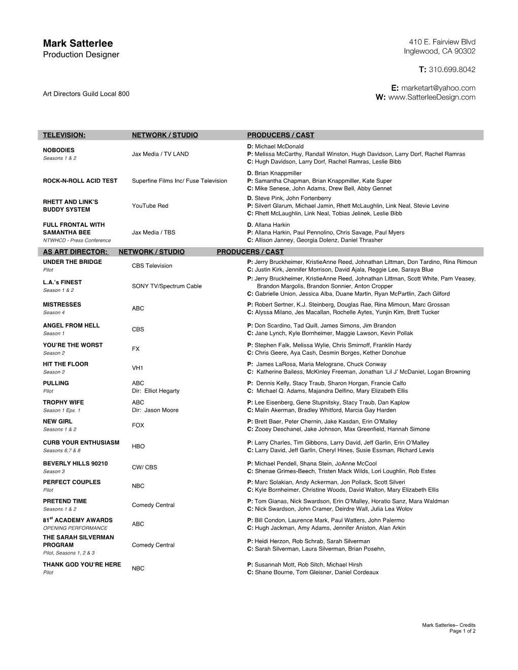 SATTERLEE, Mark 020620