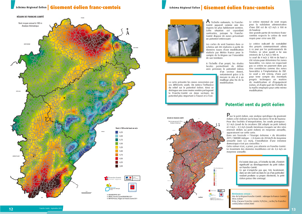 Gisement Éolien Franc-Comtois Schéma Régional Éolien | Gisement Éolien Franc-Comtois