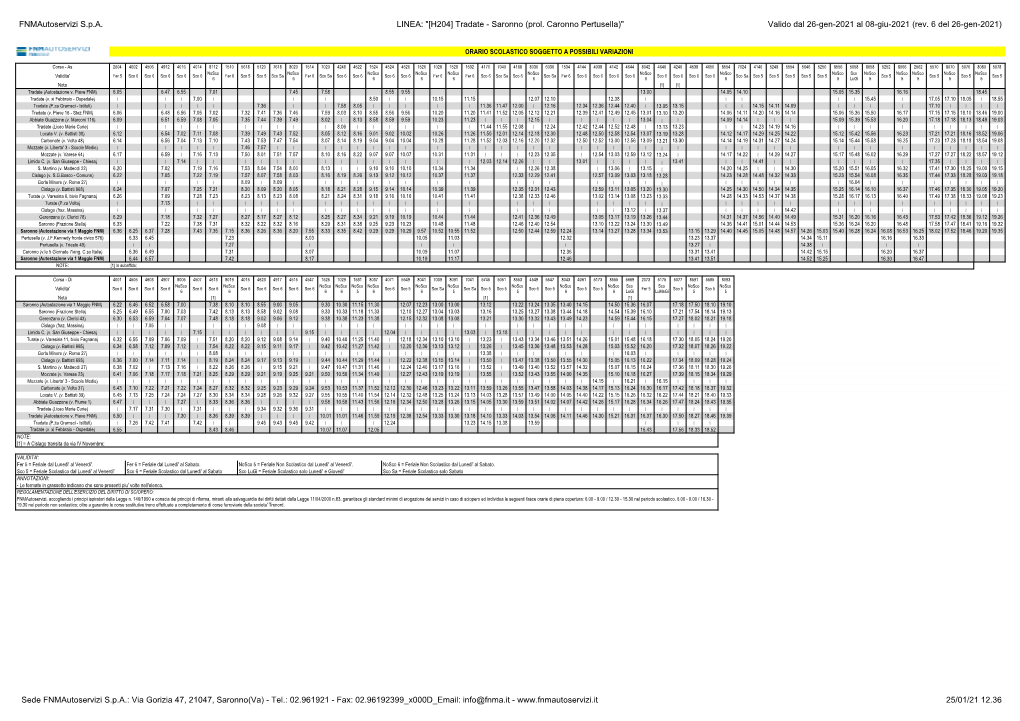 [H204] Tradate - Saronno (Prol