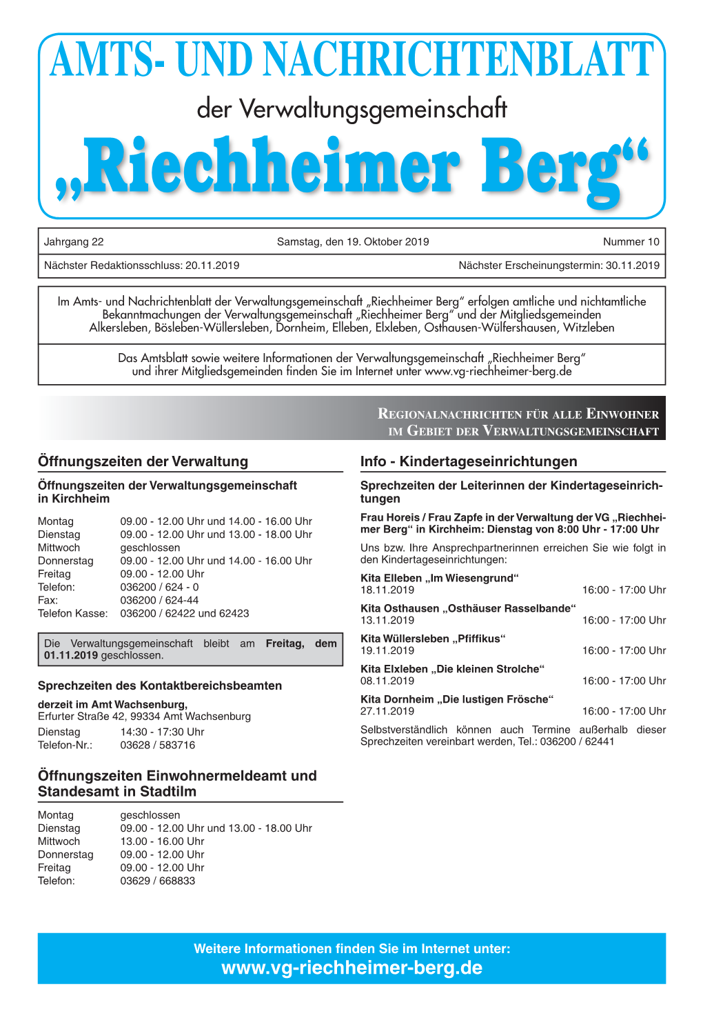 Amtsblatt Oktober 2019