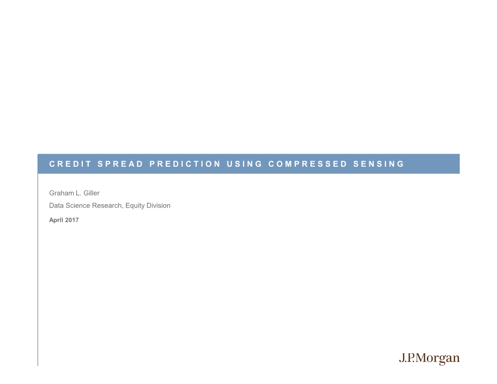 Credit Spread Prediction Using Compressed Sensing