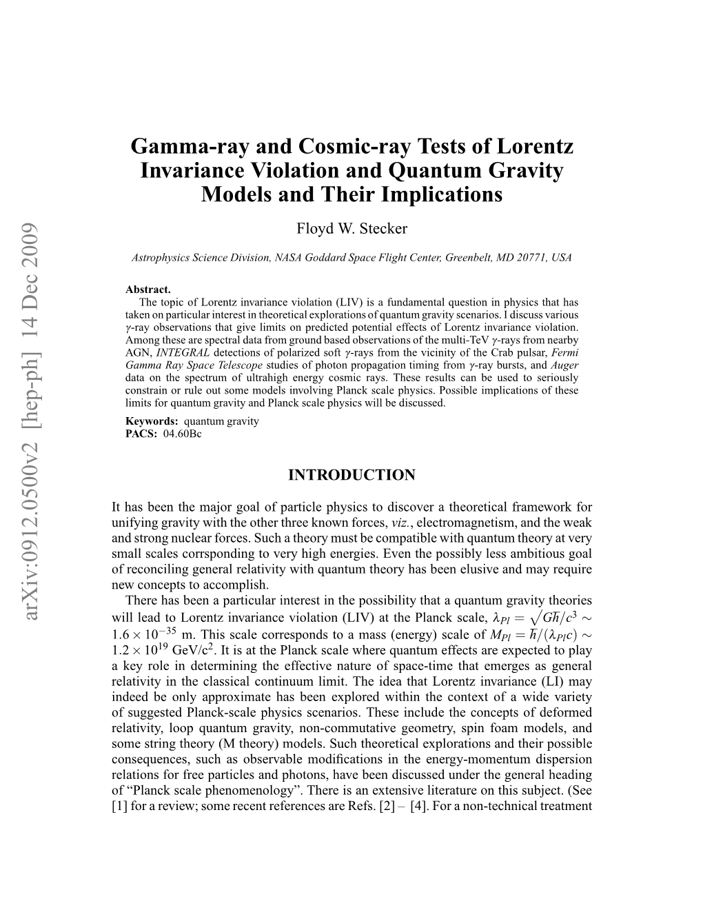 Gamma-Ray and Cosmic-Ray Tests of Lorentz Invariance Violation And