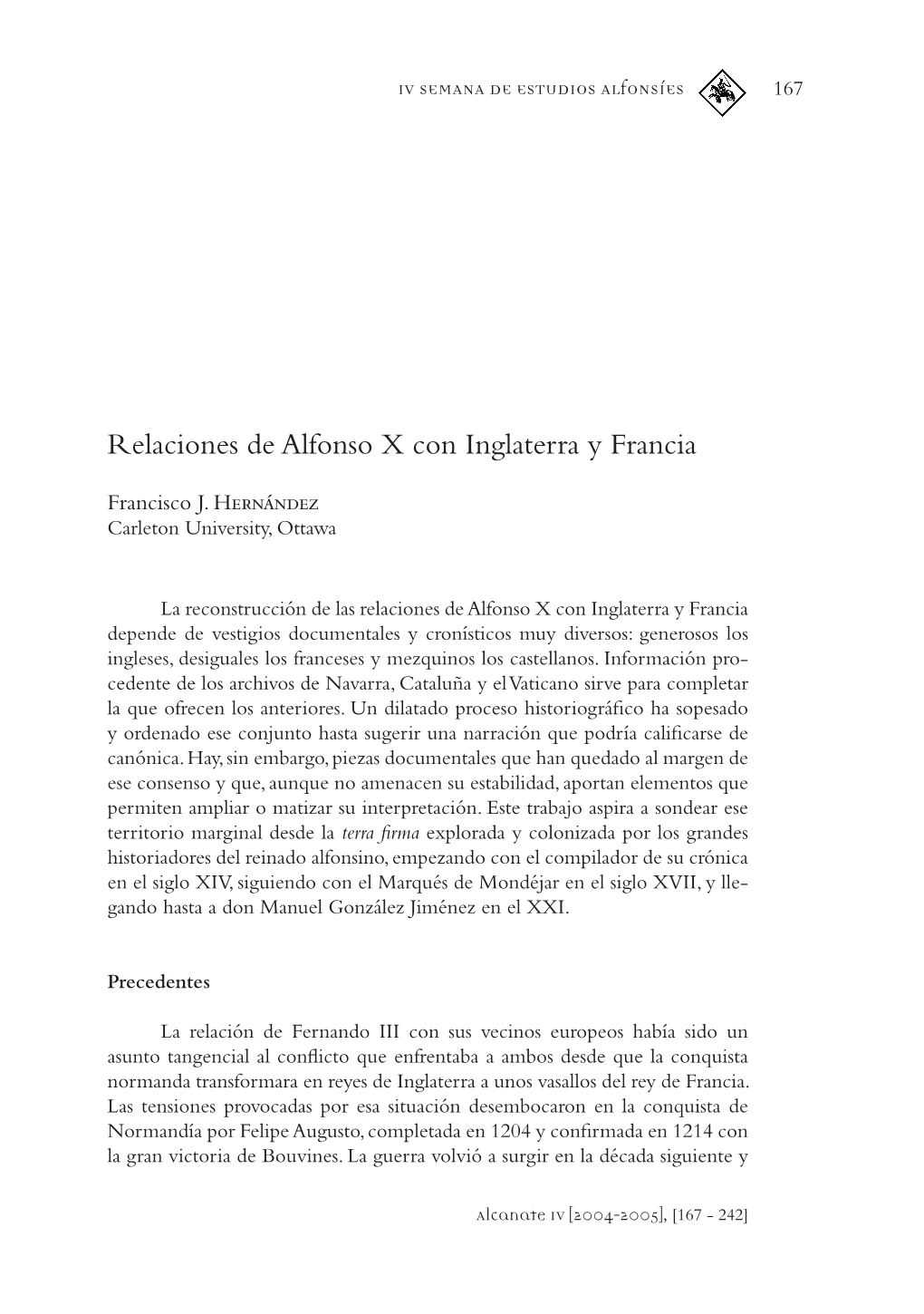 Relaciones De Alfonso X Con Inglaterra Y Francia