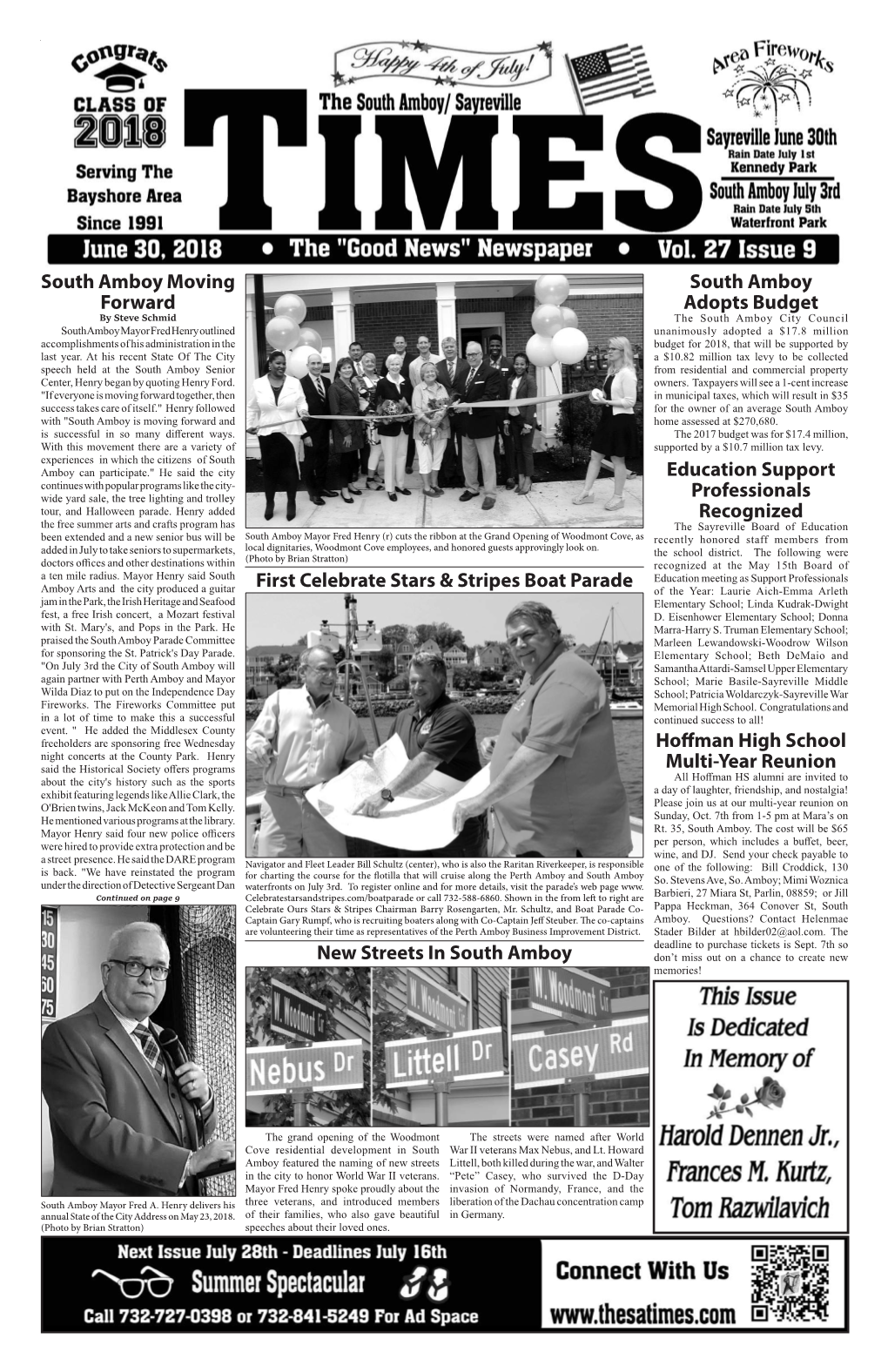 South Amboy-Sayreville Times June 30, 2018 1