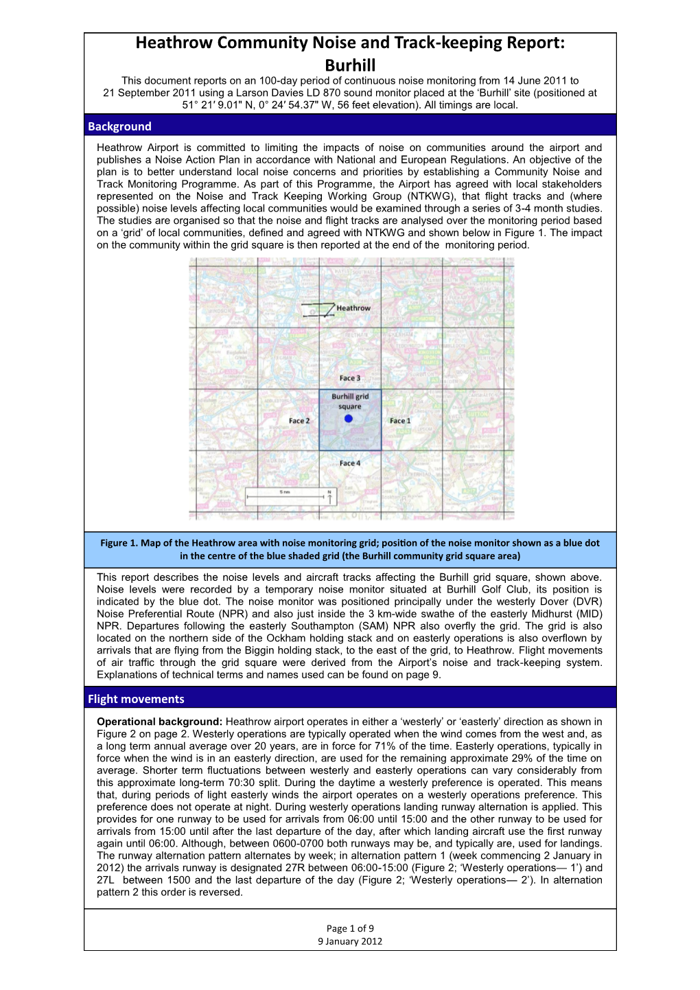 Heathrow Community Noise and Track-Keeping Report: Burhill