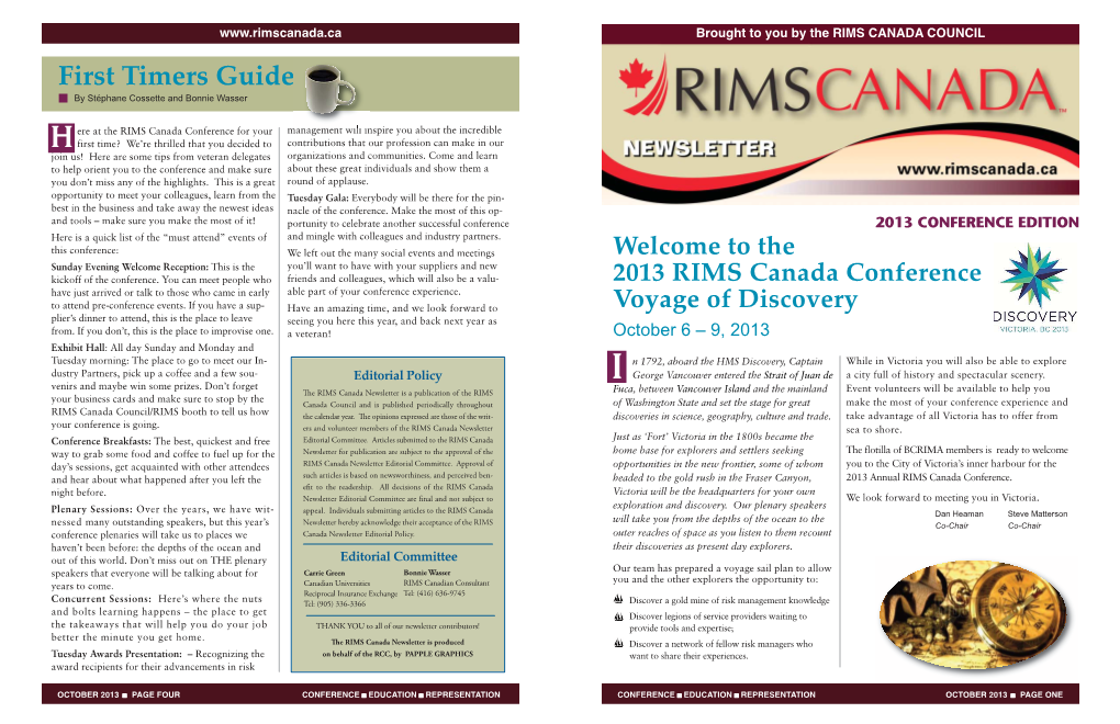 RIMS Canada Conference 2013