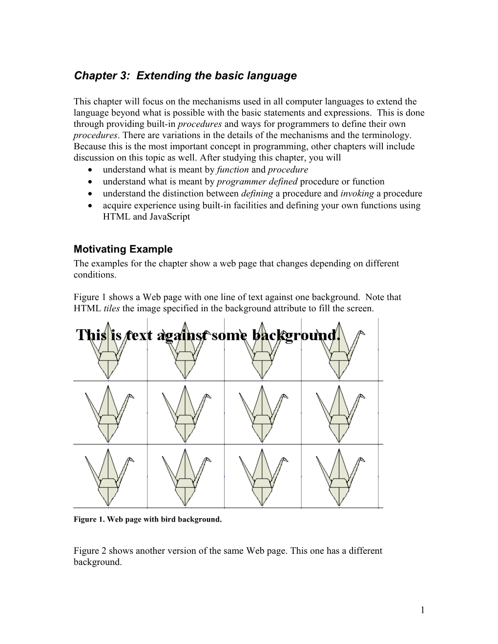 Chapter 3: Extending the Basic Language