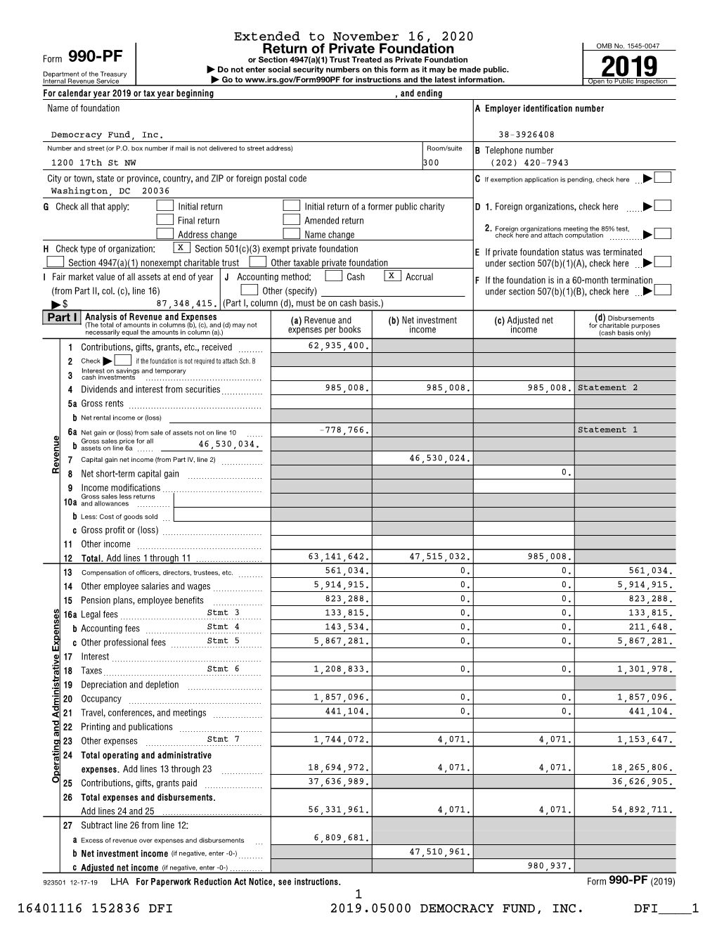 2019 Form 990-PF