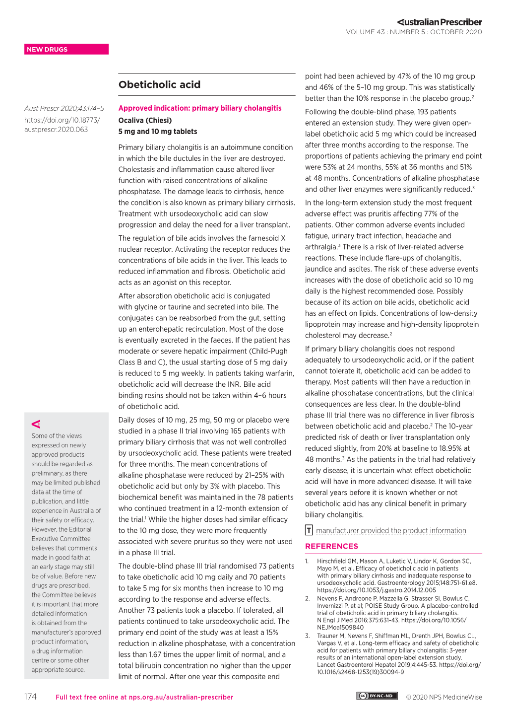 Obeticholic Acid and 46% of the 5–10 Mg Group