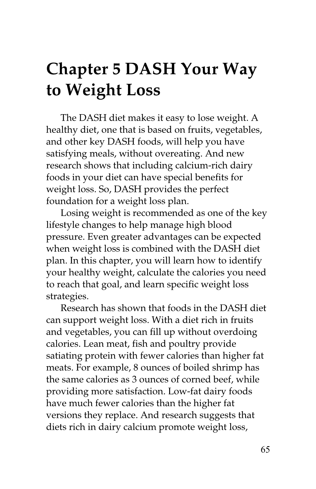 Chapter 5 DASH Your Way to Weight Loss