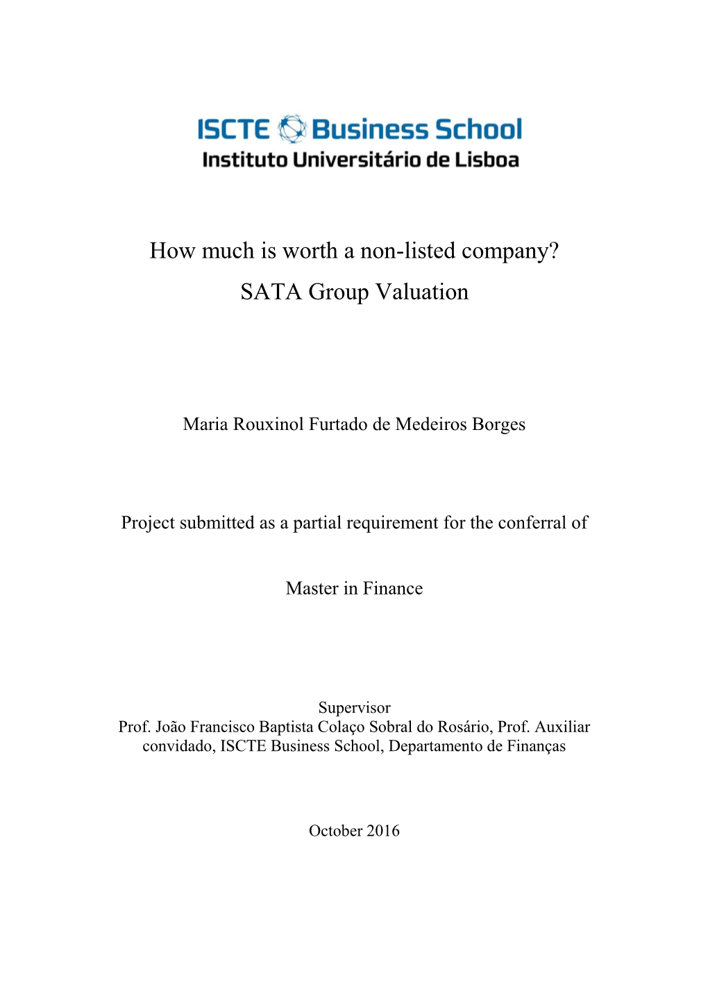 SATA Group Valuation