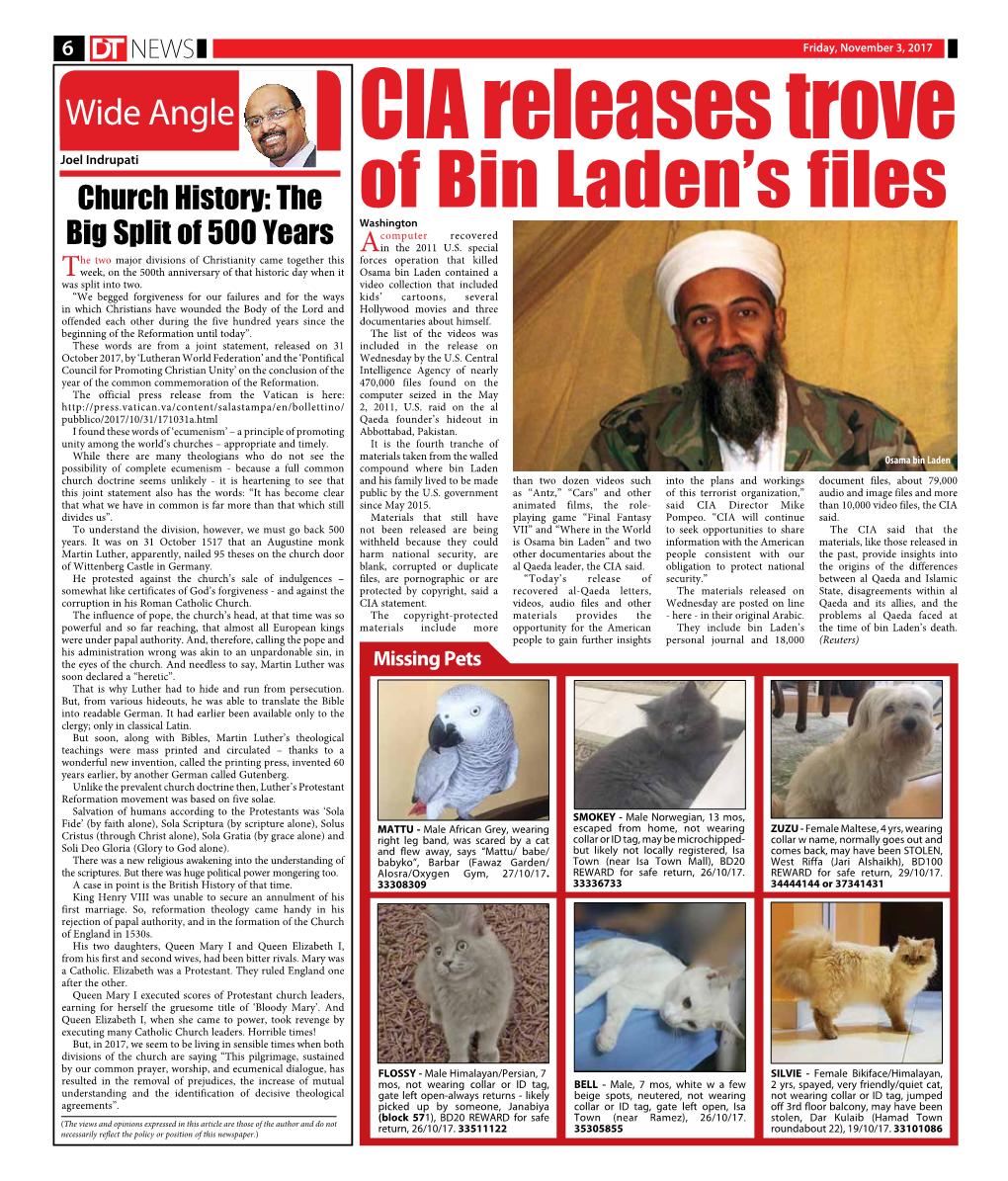 Of Bin Laden's Files
