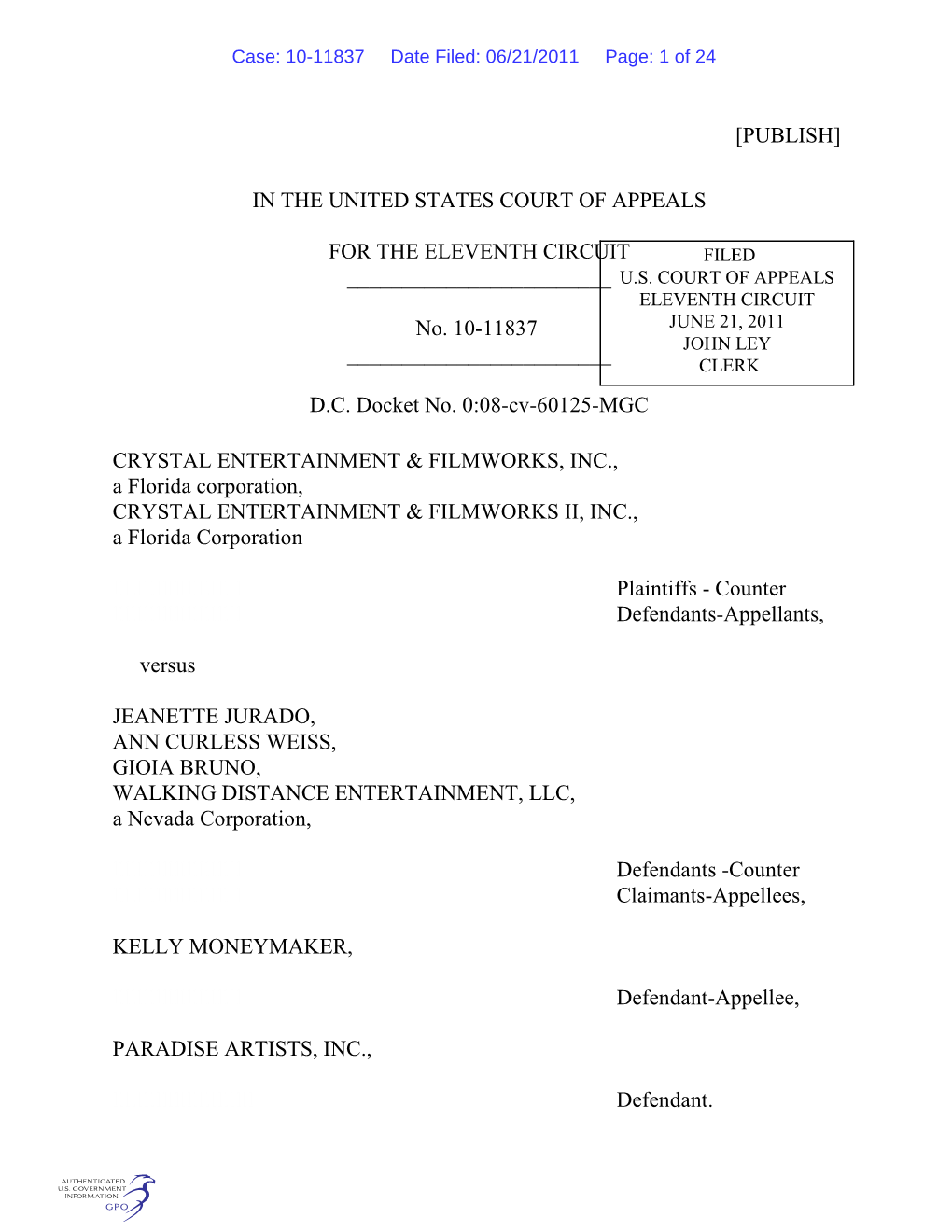 [Publish] in the United States Court of Appeals for The