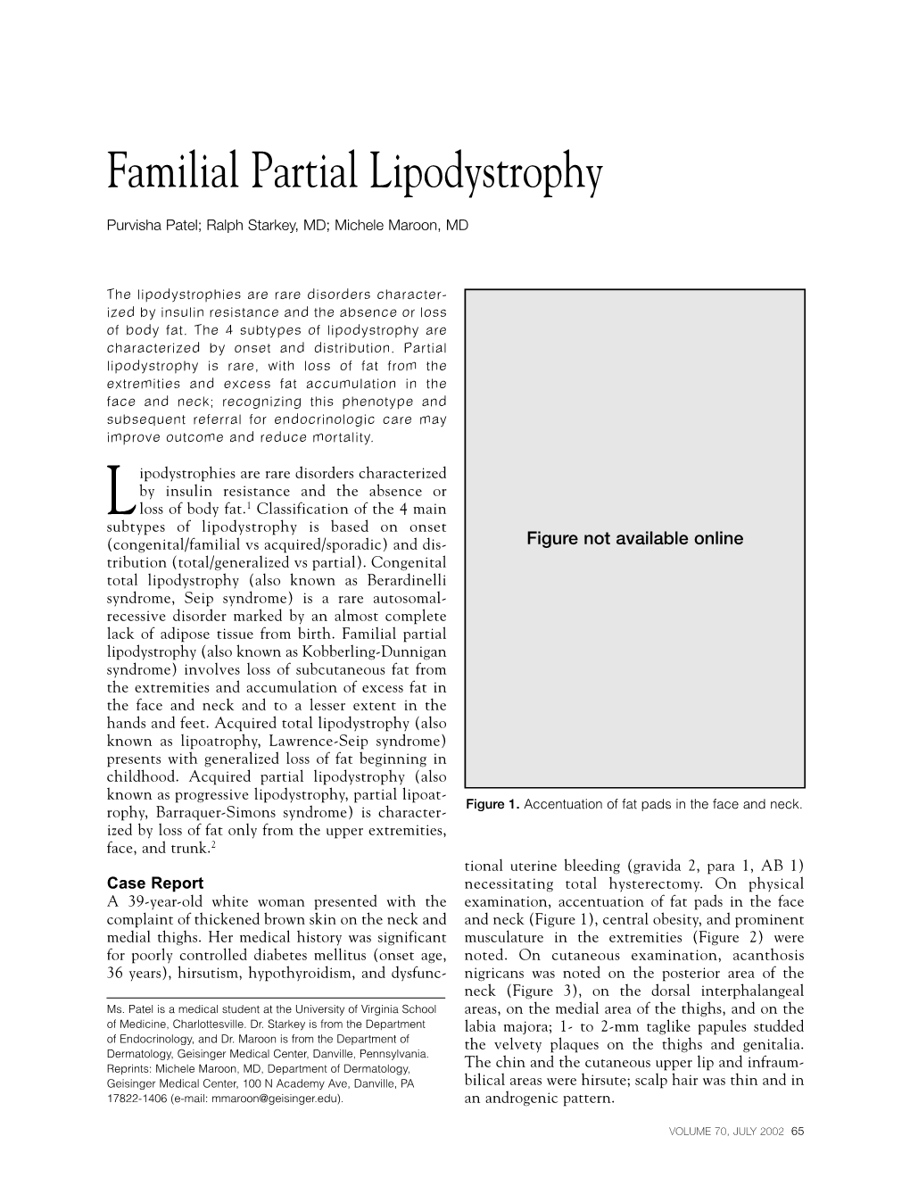 Familial Partial Lipodystrophy