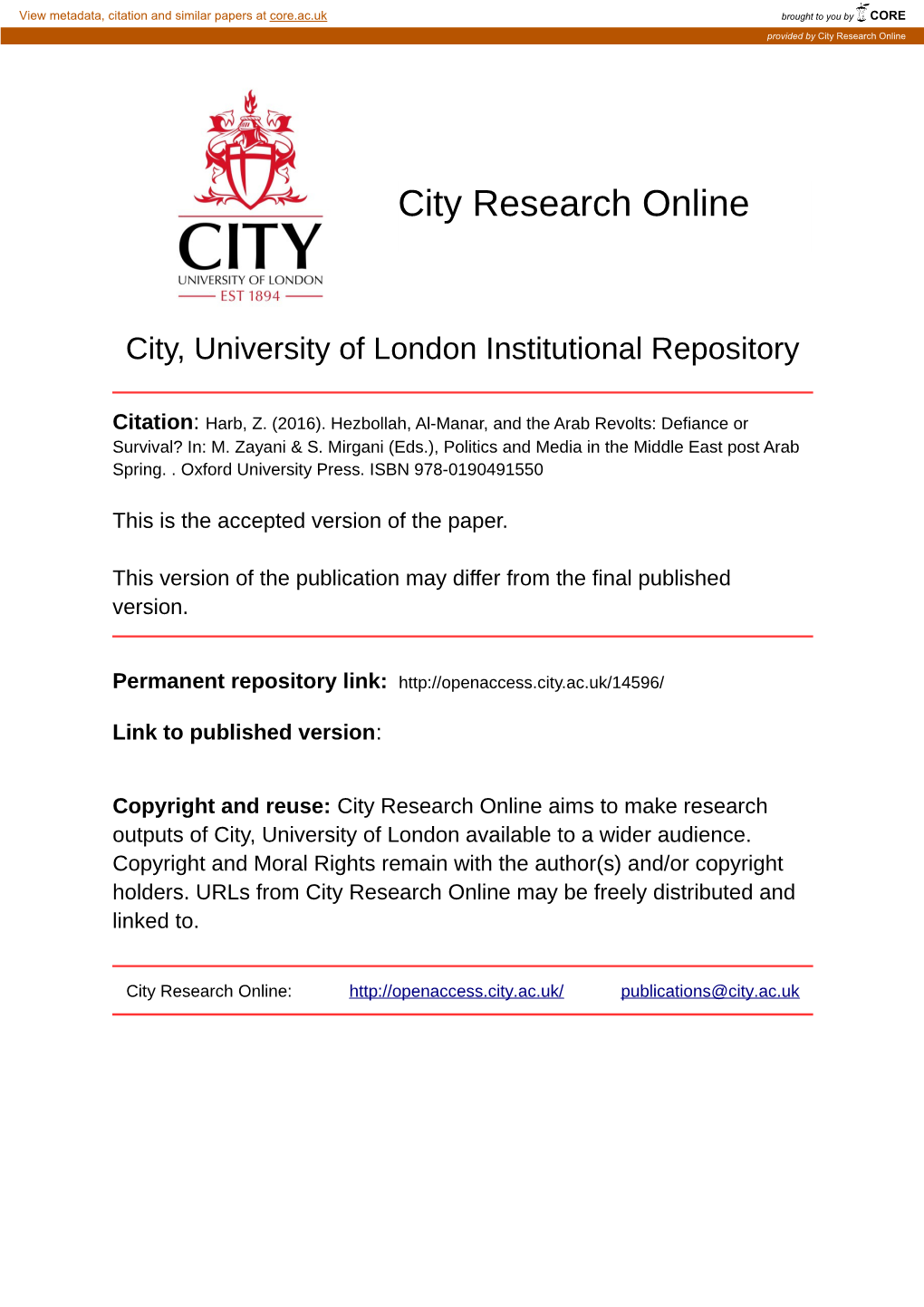 City Research Online