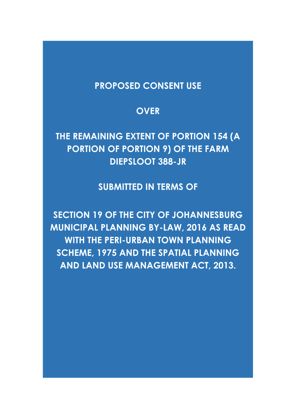 Of the Farm Diepsloot 388-Jr Submitted I