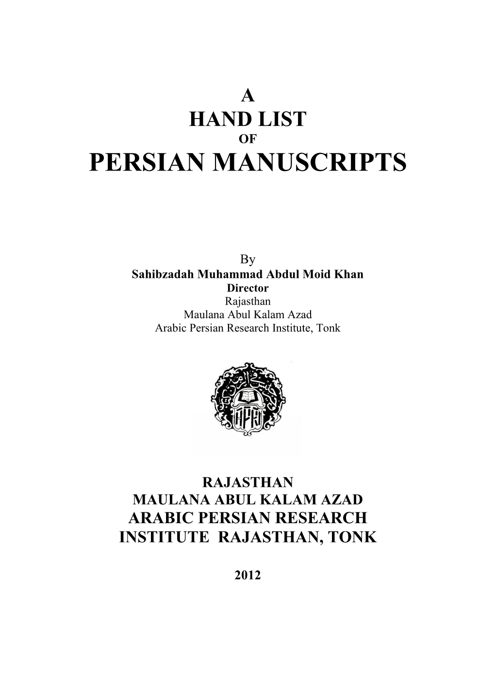 Persian Manuscripts