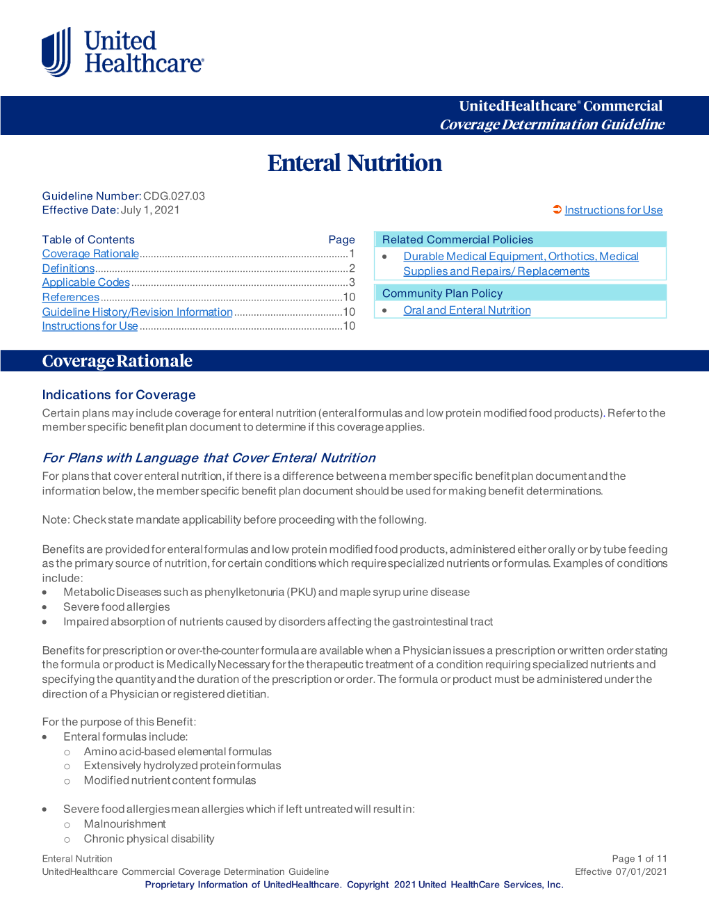 Enteral Nutrition