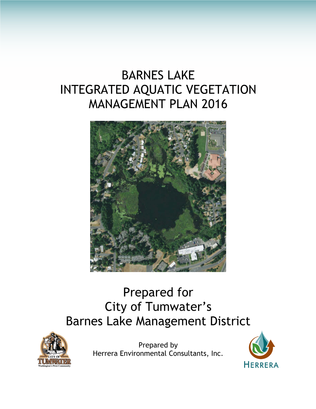 Barnes Lake Integrated Aquatic Vegetation Management Plan 2016