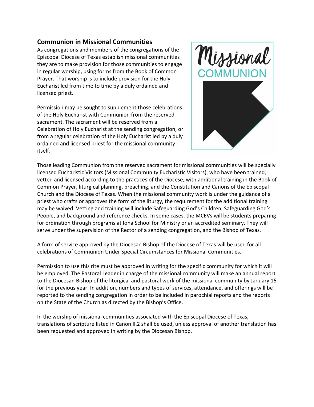 Communion in Missional Communities