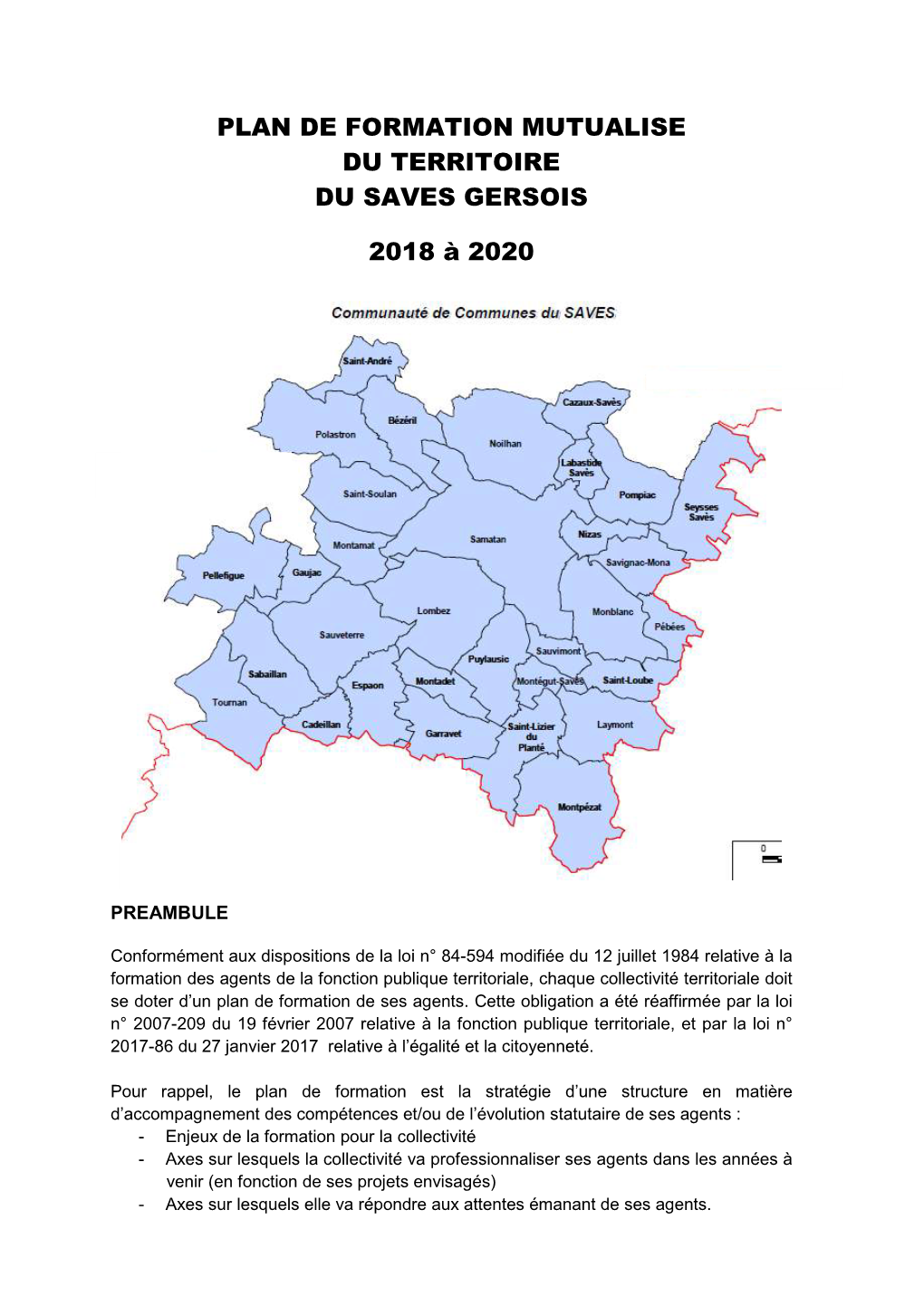 Plan De Formation Mutualisé Du Saves