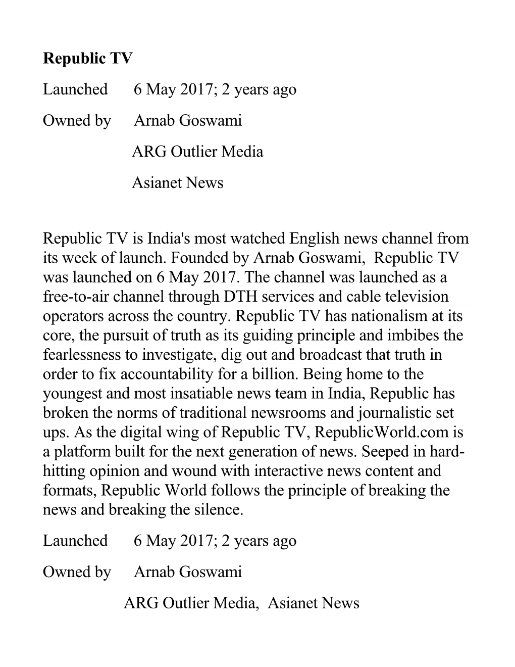 BAJMC II Development of Media Industry Three Prominent Media