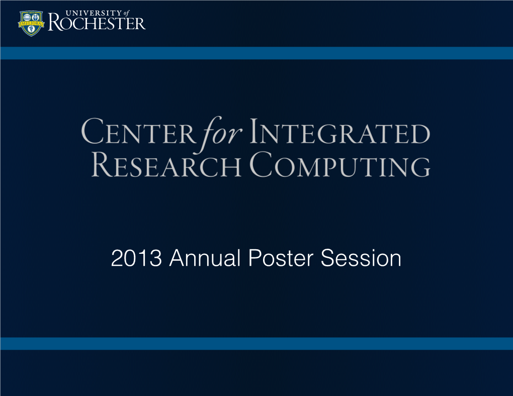 2013 CIRC Poster Session Abstracts