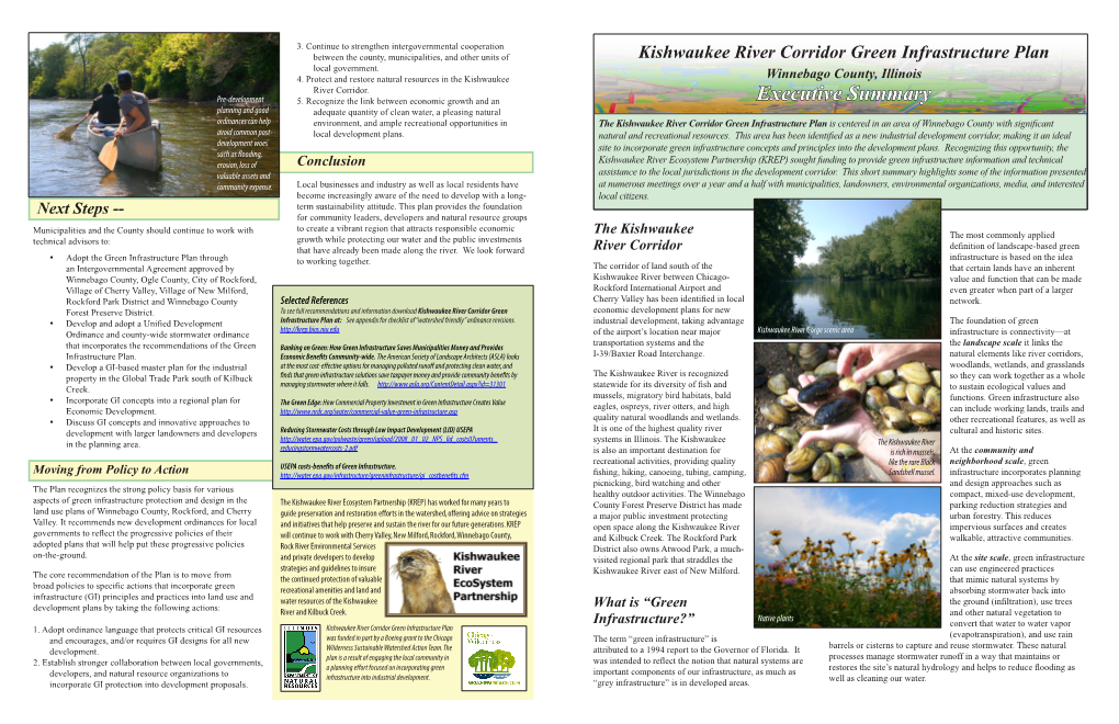 Kishwaukee River Corridor Green Infrastructure Plan Local Government