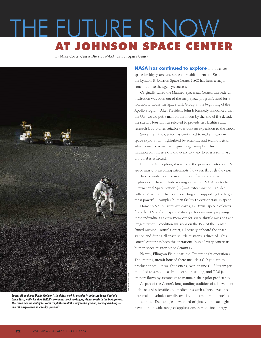 The Future Is Now at Johnson Space Center