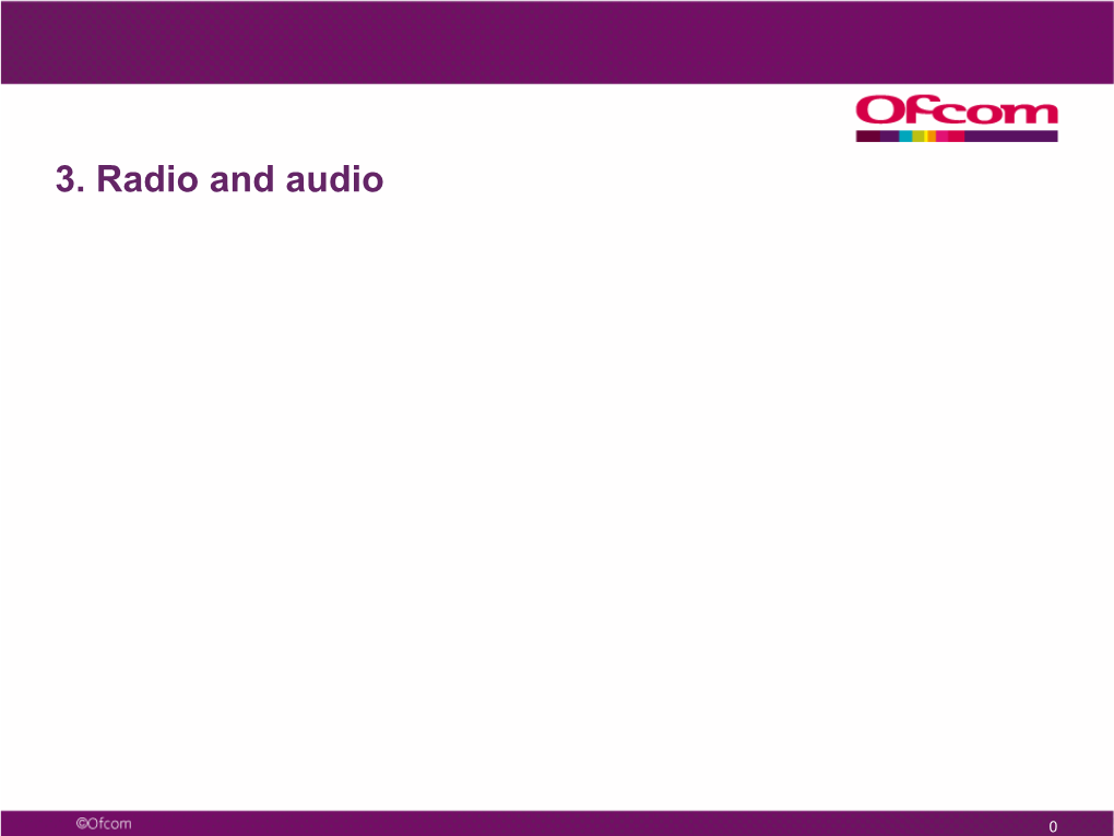 Radio/Audio Slides for CMR11