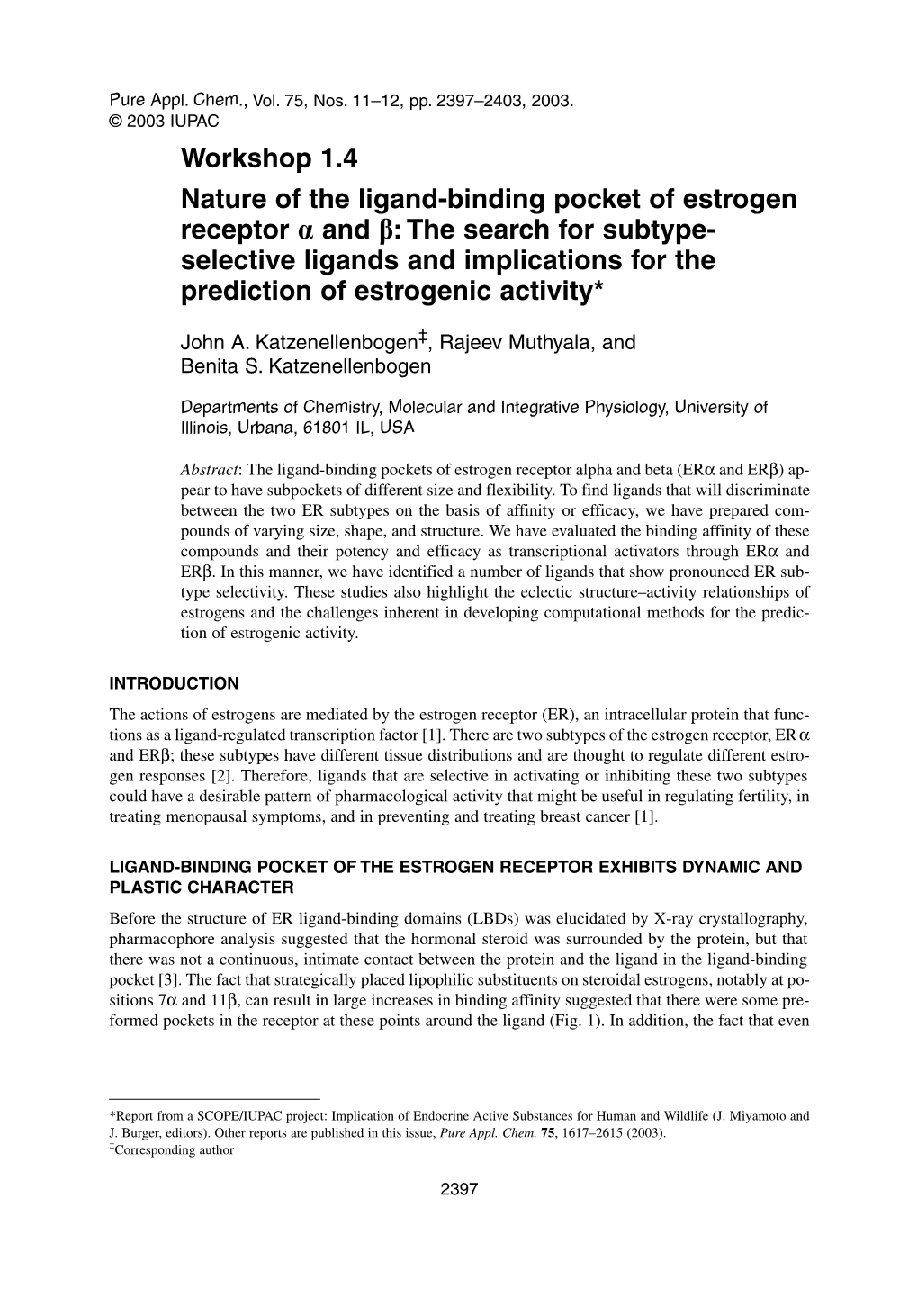 Workshop 1.4 Nature of the Ligand-Binding Pocket