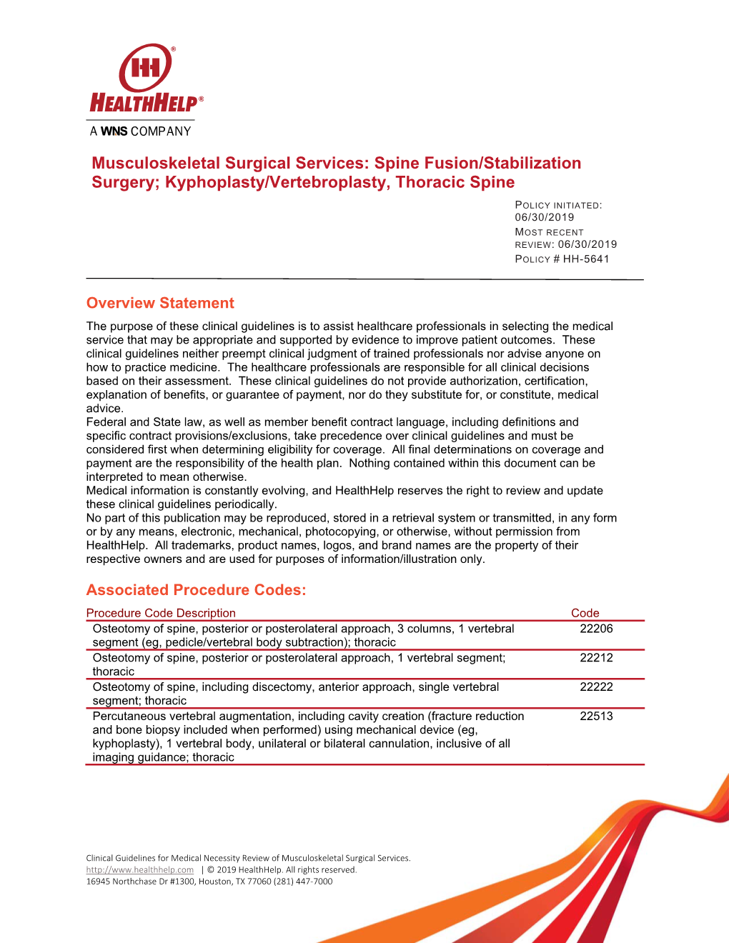 Kyphoplasty/Vertebroplasty, Thoracic Spine